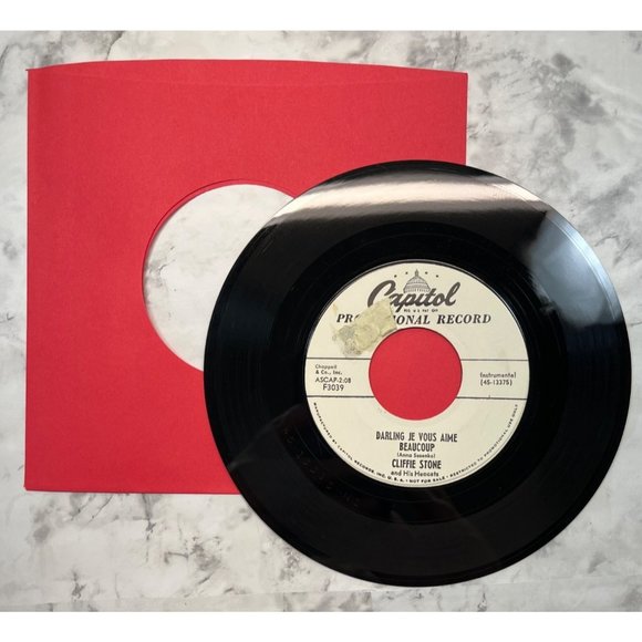 Cliffie Stone Darling Je Vous Aime Beaucoup / Melody of Love 45 Country Promo - Picture 3 of 4